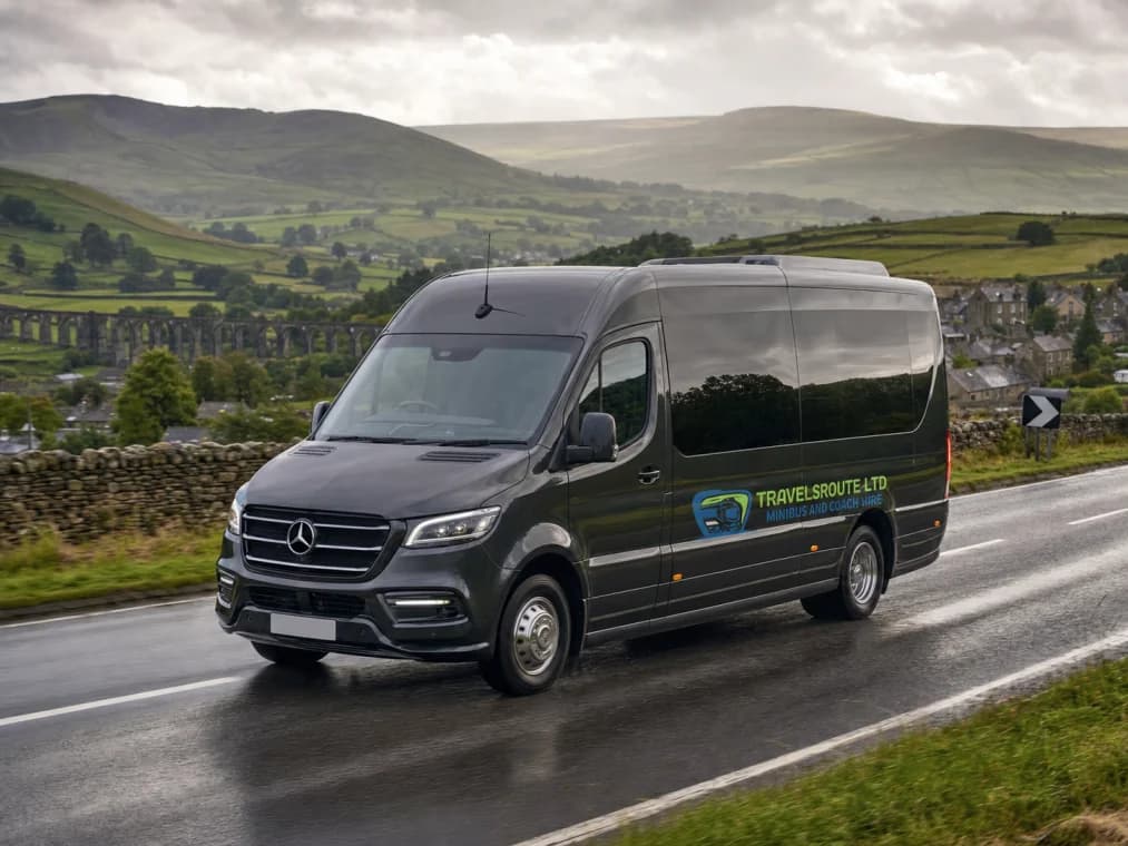 Coach travelling on a long-distance route from London